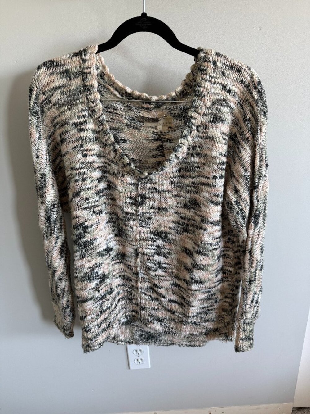 Multicoloured marled sweater